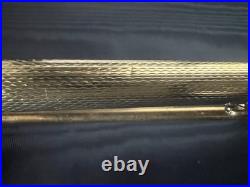 Silver Solid 925 Engraved Guilloché Ballpoint Pen With Vintage Cutouts