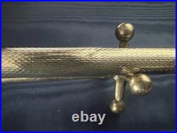 Silver Solid 925 Engraved Guilloché Ballpoint Pen With Vintage Cutouts