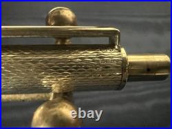 Silver Solid 925 Engraved Guilloché Ballpoint Pen With Vintage Cutouts