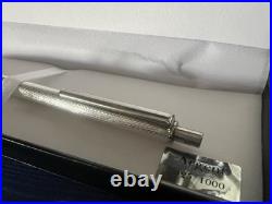 Silver Solid 925 Engraved Guilloché Ballpoint Pen With Vintage Cutouts