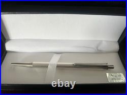 Silver Solid 925 Engraved Guilloché Ballpoint Pen With Vintage Cutouts