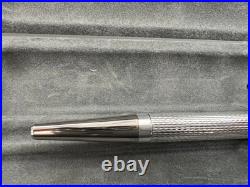 Silver Ville D'Argent Ballpoint Pen 925 Engraved Guilloché Waves Monter 1994
