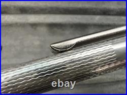 Silver Ville D'Argent Ballpoint Pen 925 Engraved Guilloché Waves Monter 1994