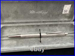 Silver Ville D'Argent Ballpoint Pen 925 Engraved Guilloché Waves Monter 1994