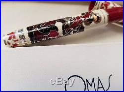 St George Sterling Silver White/Red Enamel (10th Aniversary) Fountain Pen Medium