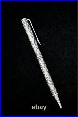 Sterling Silver Engraved Dog & Puppies Ball Point