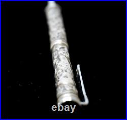 Sterling Silver Engraved Dog & Puppies Ball Point