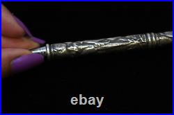 Sterling Silver Engraved Dog & Puppies Ball Point