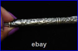 Sterling Silver Engraved Dog & Puppies Ball Point