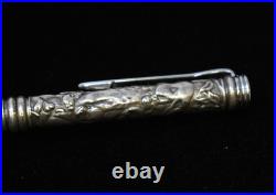 Sterling Silver Engraved Dog & Puppies Ball Point