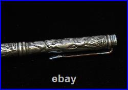 Sterling Silver Engraved Dog & Puppies Ball Point