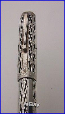Sterling Silver Filigree Bay Leaf Overlay 494 Waterman Fountain Pen