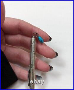 Sterling Silver Ink Pen with Turquoise Vintage & Rare