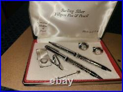 Sterling silver Filigree Pen & Pencil