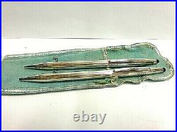 Sterling silver pen/pencil set Tiffany & Co1967 ELW Initials sz 5.25 in 38 grm
