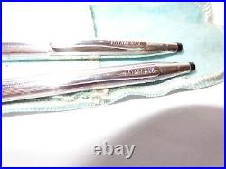 Sterling silver pen/pencil set Tiffany & Co1967 ELW Initials sz 5.25 in 38 grm