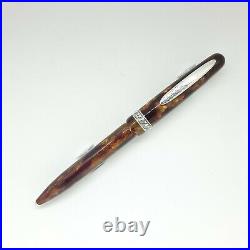 Stipula Etruria Amber Celluloid Ball Pen Made In Italy