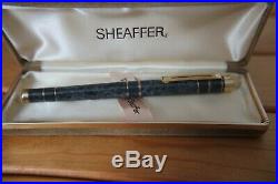 Stunning Sheaffer Targa Fountain Pen Marble Grey Prestige Model Rare -uninked