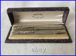 Swan Sterling Silver Fountain Pen & Pencil Set In Box