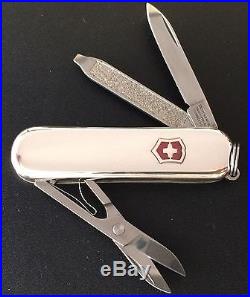 Swiss Army Knife, Sterling Silver Classic, Victorinox 53039, Engraved Free, NIB