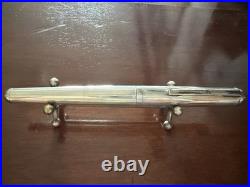 TESTORI Vintage 925 Sterling Silver Massive Fountain Pen, Ribbed Profiles