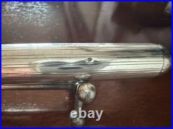 TESTORI Vintage 925 Sterling Silver Massive Fountain Pen, Ribbed Profiles