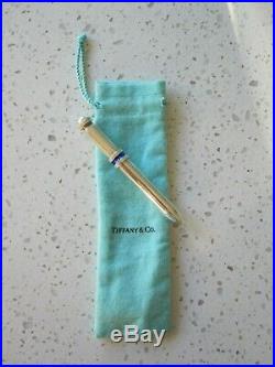 TIFFANY & CO Paloma Picasso Sterling & Blue Enamel Ball Point Pen