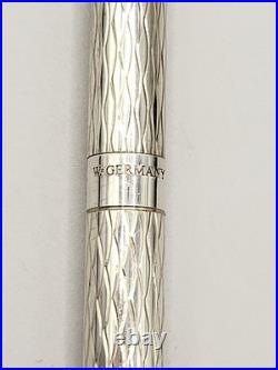 TIFFANY & CO Sterling Silver Ballpoint Working Pen Textured Wavy Pattern 4.5