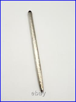 TIFFANY & CO Sterling Silver Ballpoint Working Pen Textured Wavy Pattern 4.5