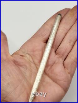 TIFFANY & CO Sterling Silver Ballpoint Working Pen Textured Wavy Pattern 4.5