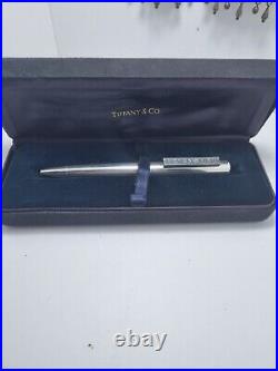 TIFFANY& CO. Sterling Silver Roman Numeral Ballpoint Pen Atlas Collection