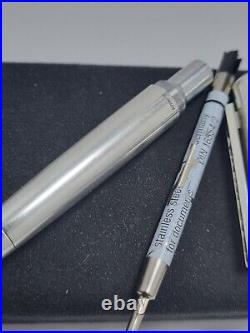 TIFFANY& CO. Sterling Silver Roman Numeral Ballpoint Pen Atlas Collection