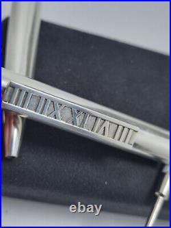 TIFFANY& CO. Sterling Silver Roman Numeral Ballpoint Pen Atlas Collection