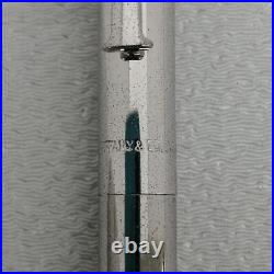 TIFFANY & CO. T Clip Sterling Silver 925 Ballpoint Pen In Black Authentic