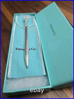 TIFFANY & CO. VINTAGE. 925 Sterling Silver Caduceus Pen WithOriginal Box/Pouch/ink