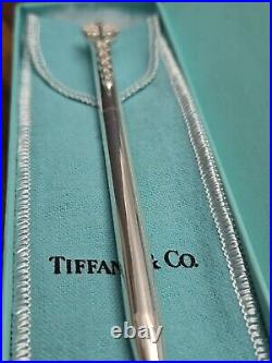 TIFFANY & CO. VINTAGE. 925 Sterling Silver Caduceus Pen WithOriginal Box/Pouch/ink