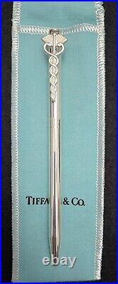 TIFFANY & CO. VINTAGE. 925 Sterling Silver Caduceus Pen WithOriginal Box/Pouch/ink