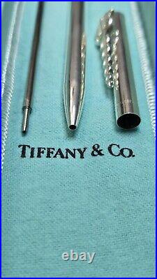 TIFFANY & CO. VINTAGE. 925 Sterling Silver Caduceus Pen WithOriginal Box/Pouch/ink