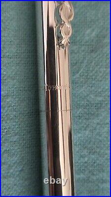 TIFFANY & CO. VINTAGE. 925 Sterling Silver Caduceus Pen WithOriginal Box/Pouch/ink