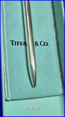 TIFFANY & CO. VINTAGE. 925 Sterling Silver Caduceus Pen WithOriginal Box/Pouch/ink