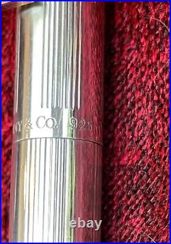 TIFFANY & CO. VINTAGE STERLING BALL POINT PEN T HOLDER Works Well