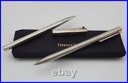 TIFFANY & CO Vintage Sterling Silver T-Clip Ladies Ballpoint Pens TIFFANY Case