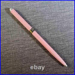 TIFFANY&Co. Pink Diamond Texture 925 Silver Ballpoint Pen wz/Box Storage box F/S