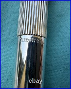 TIFFANY&Co. Sterling Silver 925 Ballpoint Pen withBox&Storage Mint Condition