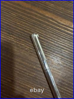 TIFFANY & Co Sterling Silver Retractable Ballpoint Pen-Signature T Clip withPouch
