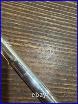 TIFFANY & Co Sterling Silver Retractable Ballpoint Pen-Signature T Clip withPouch