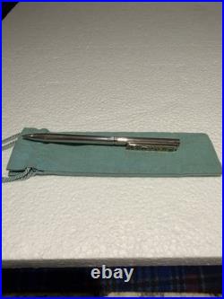 TIFFANY & Co. Vintage Flag Ballpoint Pen Silver 925