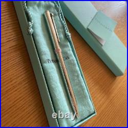 TIFFANY & Co classic Tiffany T grip ballpoint pen pink Sterling silver new