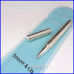 Tiffany Ballpoint Pen Made of Silver Vintage size 5.12 inch withCloth bag Germany