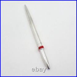 Tiffany Ballpoint Pen Sterling Silver Red Enamel Accent